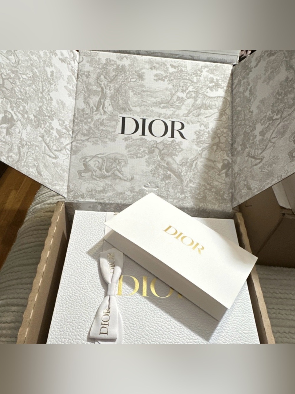New White Dior Couture Gift Box(9x9x5),whiteRibbon,Rev. Parcel,Bag,Card & more